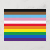 Lgbtq Regenbogen 11 Streifen inklusive Gay Pride-F Postkarte (Vorderseite)
