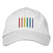 LGBTQ+ Regenbogen bestickte Baseballkappe (Vorderseite)