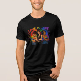 LGBTQ Regenbogen Grafik T-Shirt Tri-Blend Shirt