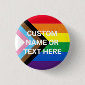 Lgbtq Regenbogen Inklusives Diversity Gay Flag ben Button (Vorderseite)