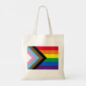 Lgbtq Regenbogen Inklusives Diversity Gay Pride-Fl Tragetasche (Rückseite)