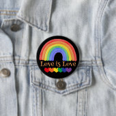 LGBTQ Regenbogen Liebe ist Liebe Bunt  Button (Beispiel)