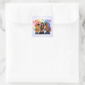 LGBTQ Regenbogen Mädchen Aufkleber (Tasche)