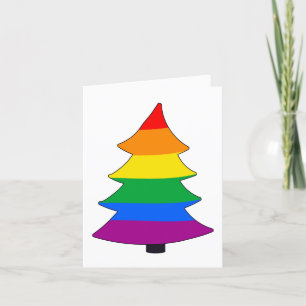 LGBTQ+ Regenbogen Pride Holigay Tree Feiertagskarte