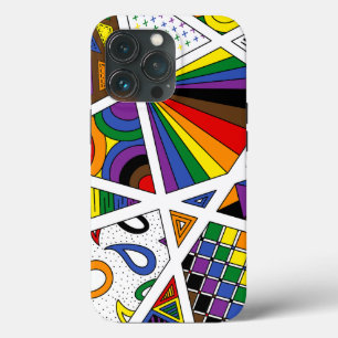LGBTQ+ Regenbogen Pride Zen Doodle Abstrakt modern Case-Mate iPhone Hülle