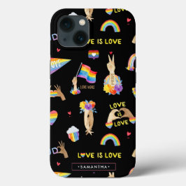 LGBTQ-Regenbogen-Priestermuster | Monogramm Case-Mate iPhone Hülle