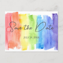 LGBTQ-Regenbogen Save the Date Hochzeitskarte
