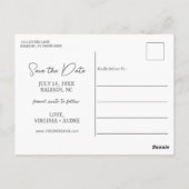 LGBTQ-Regenbogen Save the Date Hochzeitskarte Postkarte (Rückseite)