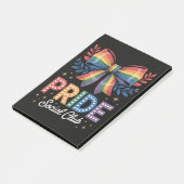 LGBTQ-Regenbogen-Schleife Post-it Klebezettel (angewinkelt)