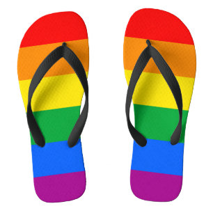 LGBTQ+ Regenbogen-Stolzflagge Badesandalen