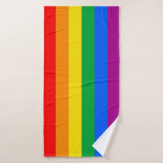 LGBTQ+-Regenbogenfarben Badehandtuch (Badehandtuch)