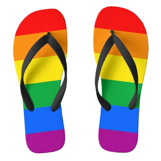 LGBTQ+-Regenbogenfarben Badesandalen (Fußbett)