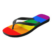 LGBTQ+-Regenbogenfarben Badesandalen (Schrägansicht)