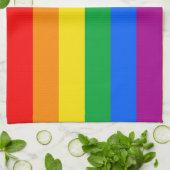 LGBTQ+-Regenbogenfarben Geschirrtuch (Gefaltet)