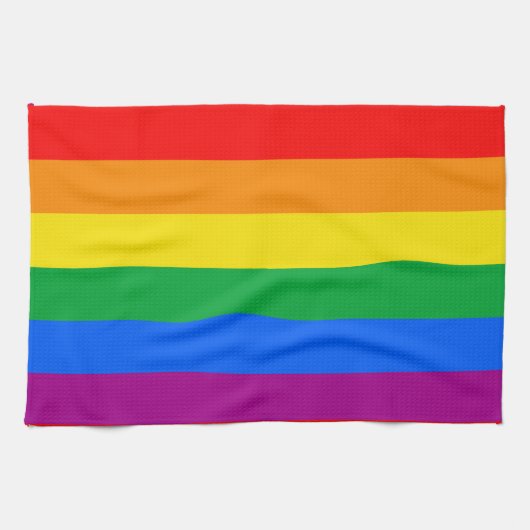 LGBTQ+-Regenbogenfarben Geschirrtuch (Horizontal)