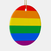 LGBTQ+-Regenbogenfarben Keramik Ornament (Rechts)