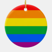 LGBTQ+-Regenbogenfarben Keramik Ornament (Hinten)