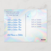 LGBTQ++-Regenbogenfarben mit 2 Seitendesigns Postkarte (Rückseite)