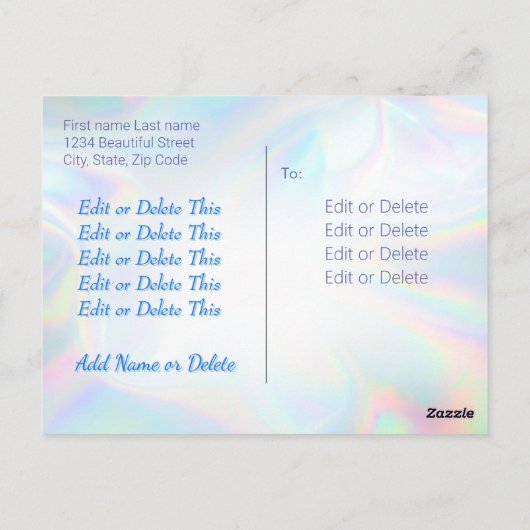 LGBTQ++-Regenbogenfarben mit 2 Seitendesigns Postkarte (Rückseite)