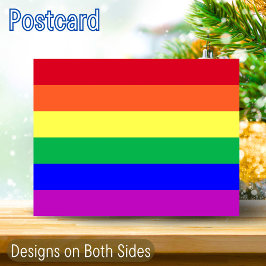 LGBTQ++-Regenbogenfarben mit 2 Seitendesigns Postkarte