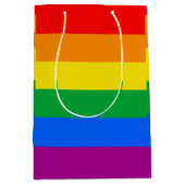 LGBTQ+-Regenbogenfarben Mittlere Geschenktüte (Vorderseite)