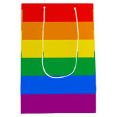 LGBTQ+-Regenbogenfarben Mittlere Geschenktüte (Rückseite)