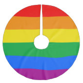 LGBTQ+-Regenbogenfarben Polyester Weihnachtsbaumdecke (Vorderseite)