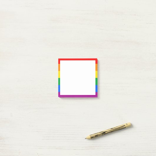 LGBTQ+-Regenbogenfarben Post-it Klebezettel (Auf Schreibtisch)
