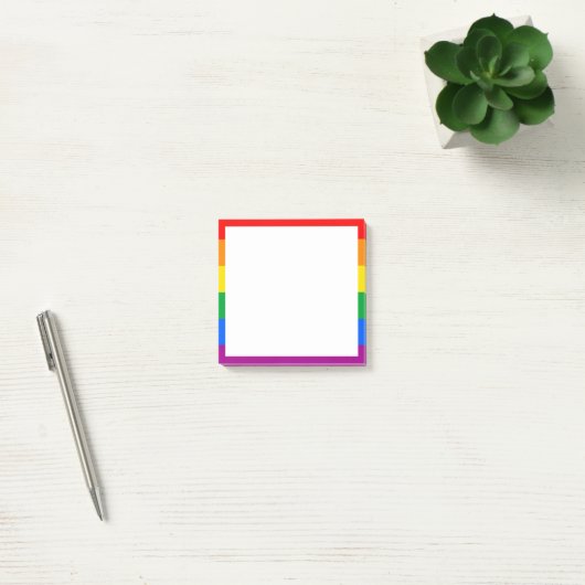 LGBTQ+-Regenbogenfarben Post-it Klebezettel (Büro)