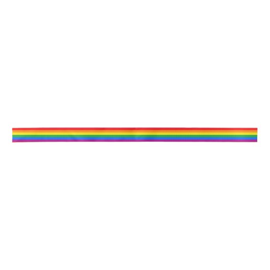 LGBTQ+-Regenbogenfarben Satinband (Vorderseite)
