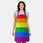 LGBTQ+-Regenbogenfarben Schürze (Getragen)