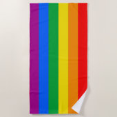 LGBTQ+-Regenbogenfarben Strandtuch (Vorderseite)