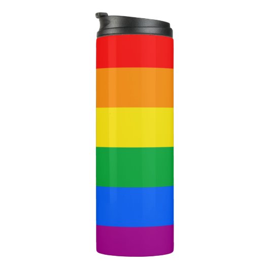 LGBTQ+-Regenbogenfarben Thermosbecher (Nach rechts gedreht)