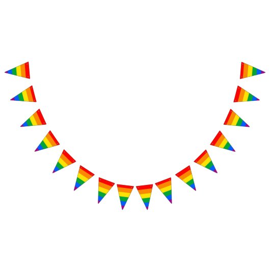 LGBTQ+-Regenbogenfarben Wimpelkette (Alle)