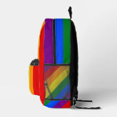 LGBTQ+-Regenbogenfarbenstreifen für den Monat der  Bedruckter Rucksack (Rechts)