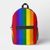 LGBTQ+-Regenbogenfarbenstreifen für den Monat der  Bedruckter Rucksack (Vorderseite)