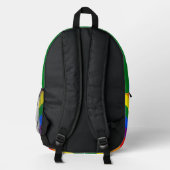 LGBTQ+-Regenbogenfarbenstreifen für den Monat der  Bedruckter Rucksack (Rückseite)