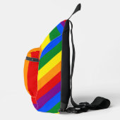 LGBTQ+-Regenbogenfarbenstreifen für den Monat der Crossbody Bag (Rechts)
