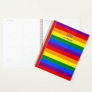 LGBTQ+-Regenbogenfarbenstreifen für den Monat der  Planer
