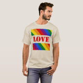 LGBTQ+-Regenbogenfarbenstreifen für den Monat der  T-Shirt (Vorne ganz)