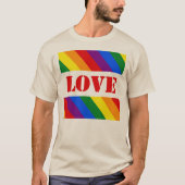 LGBTQ+-Regenbogenfarbenstreifen für den Monat der  T-Shirt (Vorderseite)