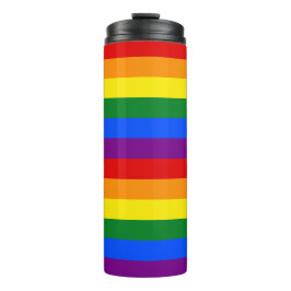 LGBTQ+-Regenbogenfarbenstreifen für den Monat der  Thermosbecher