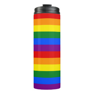 LGBTQ+-Regenbogenfarbenstreifen für den Monat der  Thermosbecher