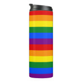 LGBTQ+-Regenbogenfarbenstreifen für den Monat der Thermosbecher (Nach rechts gedreht)