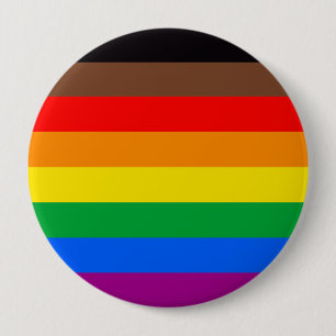 LGBTQ-Regenbogenflagge (8 Streifen) Button