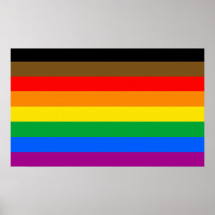 LGBTQ-Regenbogenflagge (8 Streifen) Poster