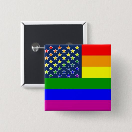 Lgbtq-Regenbogenflagge Button (Vorne & Hinten)