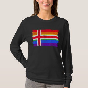 Lgbtq-Regenbogenflagge des isländischen Gay Pride T-Shirt