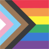 Lgbtq Regenbogenflagge inklusive Diversity Gay Pri Aufkleber (Vorderseite)