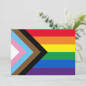 Lgbtq Regenbogenflagge inklusive Diversity Gay Pri Einladung (Stehend Vorderseite)